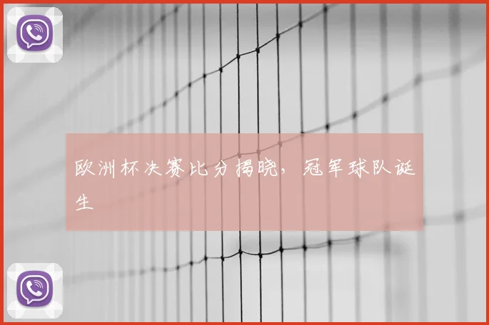 欧洲杯决赛比分揭晓，冠军球队诞生