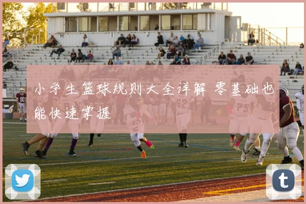 小学生篮球规则大全详解 零基础也能快速掌握